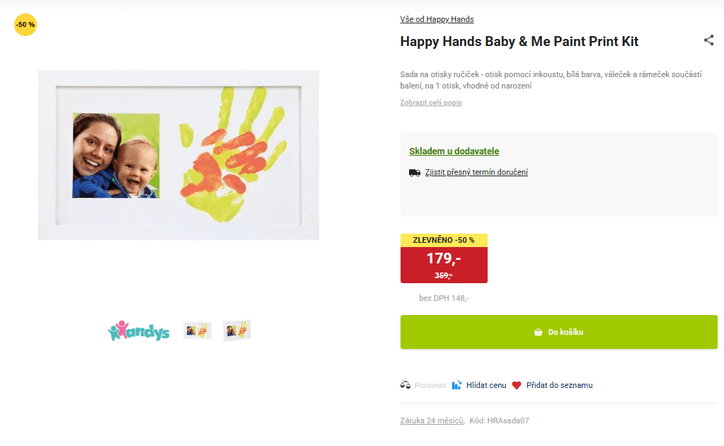 Sada na otisky ručiček Happy Hands Baby & Me