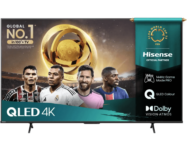 4K QLED 144Hz, Atmos, 139cm, Hisense